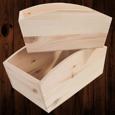 Woodeedoo Unfinished Wooden Nesting Wavy Edge Herb Planter Boxes Set Of 2 For Kitchen Windowsill Or Decorative Use from B&Q