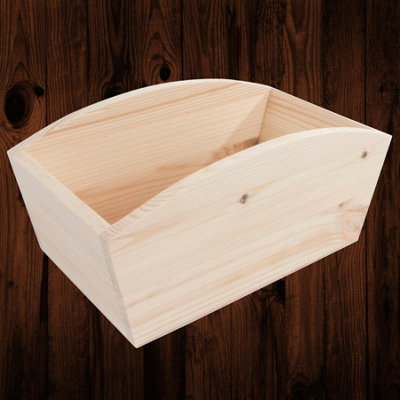 Woodeedoo Unfinished Wooden Wavy Edge Herb Planter Box For Kitchen Windowsill Indoor Decorative Use Or Diy 24X13X10Cm from B&Q