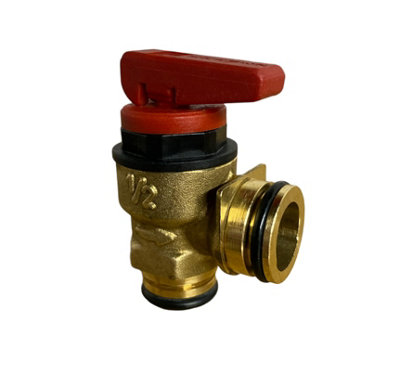 Worcester I Junior/si/i/cdi Brass Pressure Relief Valve (Prv) Mk2 87161064310 (H09-750)Hanicks from B&Q
