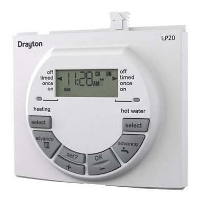 Drayton Lp20 Twin Channel Digital Progammer (Replaces Worcester Dt20 7716192038)Hanicks from B&Q