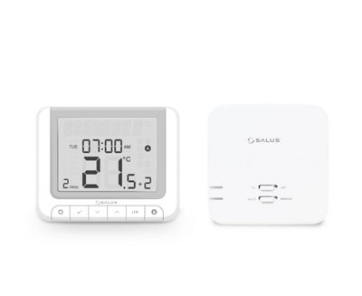 Hanicks White Salus Rt520rf Wireless Digital Programmable Boiler Thermostat & Receiver, Boiler Plus Compliant (5 Year Warranty) Size 5 B&Q