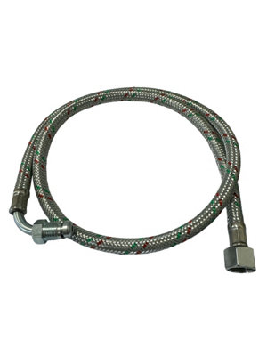 Grant Rbs36 Flexible Braided Oil Line Hose 1/4" X 3/8" F Nut. 900mm Long Genuine PartHanicks from B&Q