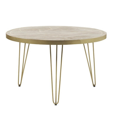Buttercup Farm Light Gold Round Dining TableSolid Mango WoodL120 X W120 X H76 Cm from B&Q