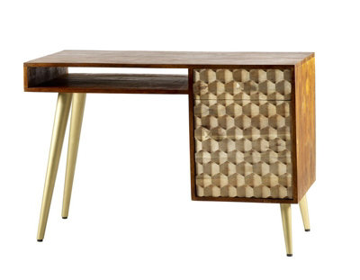 Buttercup Farm Edison DeskSolid Mango WoodL58 X W117 X H78 Cm from B&Q