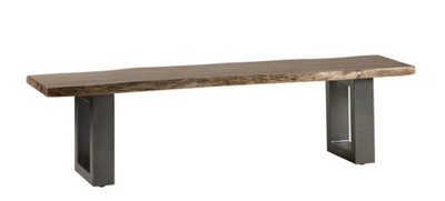Buttercup Farm Baltic Live Edge Large BenchMetal/acacia Solid WoodL40 X W175 X H45 Cm from B&Q