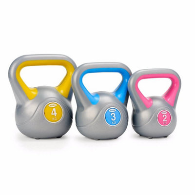 York 2kg 3kg & 4kg Kettlebell Set Vinyl Weight Lifting Exercise Fitness Workout - Image 4