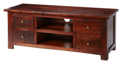 Buttercup Farm Jaipur Dark Mango Tv CabinetSolid Mango WoodL48 X W130 X H50 Cm from B&Q