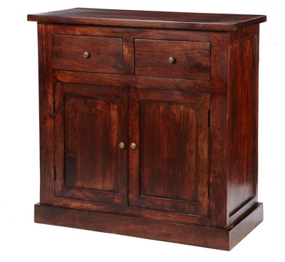 Buttercup Farm Jaipur Dark Mango 2 Door SideboardSolid Mango WoodL50 X W90 X H90 Cm from B&Q