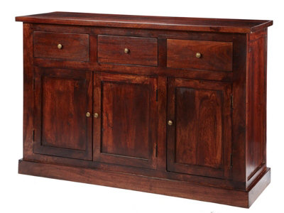 Buttercup Farm Jaipur Dark Mango Large SideboardSolid Mango WoodL50 X W135 X H90 Cm from B&Q