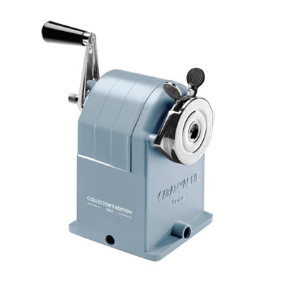 B&Q -  Caran D'ache 1933 Desktop Crank Pencil SharpenerAlpine Frost Special Edition Iridescent Glacier Blue Swiss Made