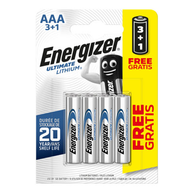 Energizer Ultimate Lithium Aaa Batteries, 4 Pack