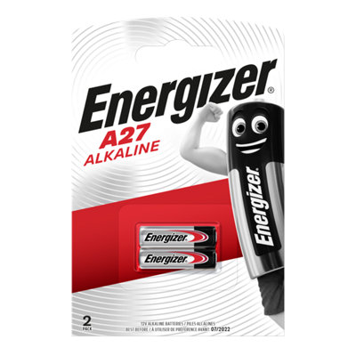 Energizer Alkaline A27 Batteries, 2 Pack