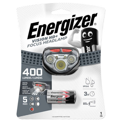 New Energizer Vision HD+ Focus Headlamp Headlight 400 LUMENS LED 3 Max batteries - Image 7
