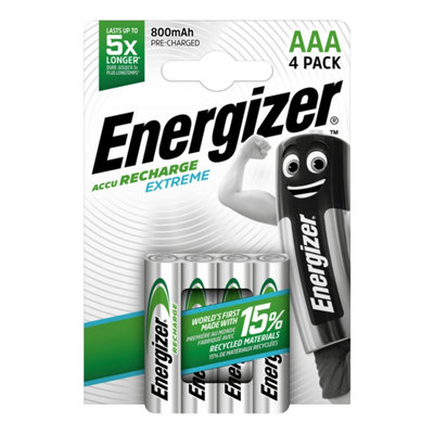 B&Q -  Aaa 800Mah Rechargeable BatteriesPack Of 4