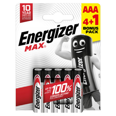 Energizer Aa Max Alkaline BatteriesPack Of 4+1 from B&Q