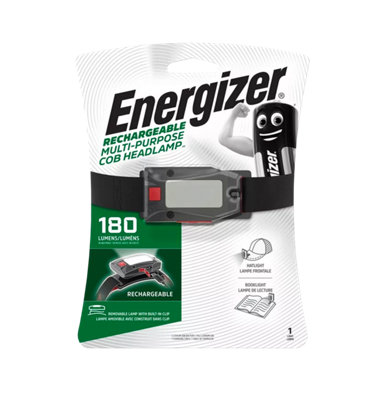Energizer 180 Lumen Rechargeable Multiuse Headlight Head Torch from B&Q