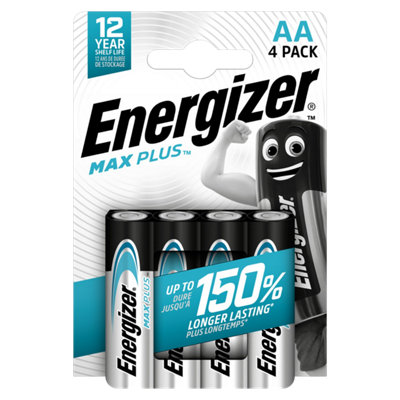 Energizer Aa Max Plus Alkaline BatteriesPack Of 4 from B&Q