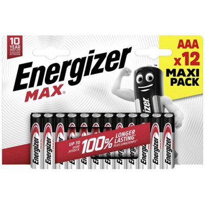 Energizer Max Micro (Aaa)-Batterie Alkali-Mangan 1.5VPack Of 12 from B&Q