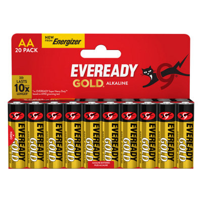 B&Q -  Gold Aa Alkaline BatteriesPack Of 20