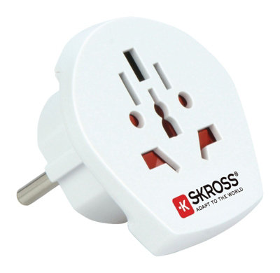 Skross Mains Plug Worldwide Travel Adapter To Eu Europe European Schuko