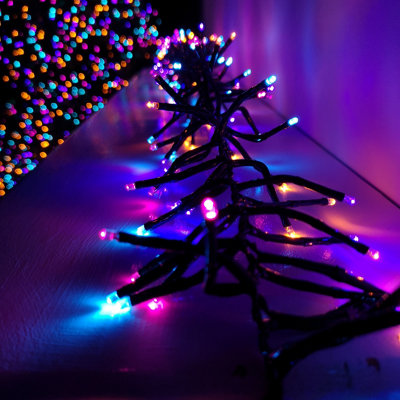 768 LED 4.5m Premier Compact Cluster Brights Indoor Outdoor Christmas Multi Function Mains Operated Lights in Rainbow Price Comparisons | Compare The Build