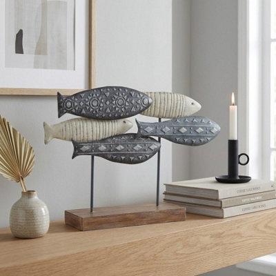 Garden Greatness Seaside Fish Iron Pegs Table Decoration from B&Q