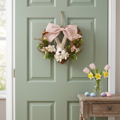 Garden Greatness Decorative Countryside Rabbit Wreath from B&Q