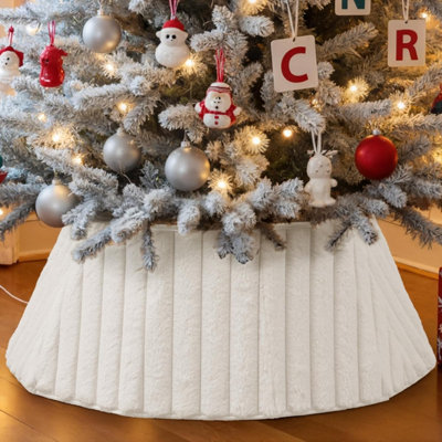 76cm Christmas Tree Collar, Plush Tree Collar Tree Stand Cover Xmas ...