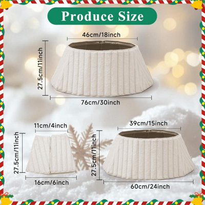 76cm Christmas Tree Collar, Plush Tree Collar Tree Stand Cover Xmas ...