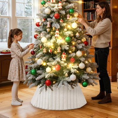 76cm Christmas Tree Collar, Plush Tree Collar Tree Stand Cover Xmas ...