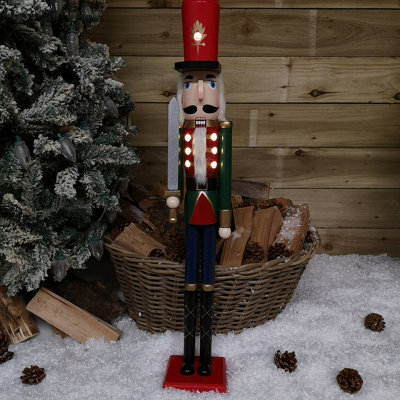 Wooden nutcracker deals christmas decoration