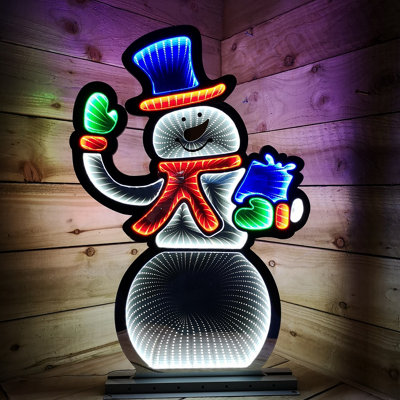 76cm LED Infinity Standing Snowman Christmas Decoration
