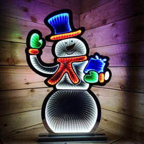 76cm LED Infinity Standing Snowman Christmas Decoration