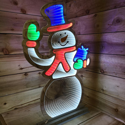 76cm LED Infinity Standing Snowman Christmas Decoration