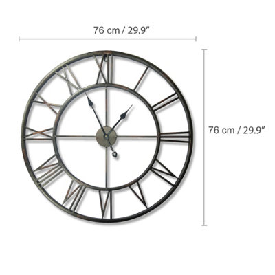 76cm x 76cm Roman No. 76 Clock - 4