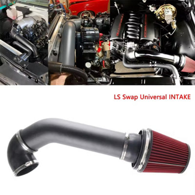 AUXITO Universal Cold Air Intake Kit With Red Pipe & Washable Filter – Boost Power For Cars & Trucks
