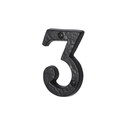 76mm No.4366 Old Hill Ironworks Door Numerals (Number 3) | DIY at B&Q