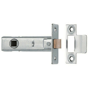 76mm Tubular Mortice Door Latch Plates & Fixings Included Nickel Plated