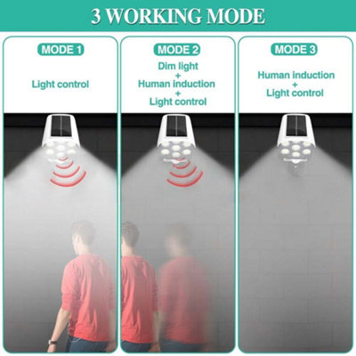 77 LED Solar PIR Motion Sensor Wall Light Outdoor Garden Security Flood ...
