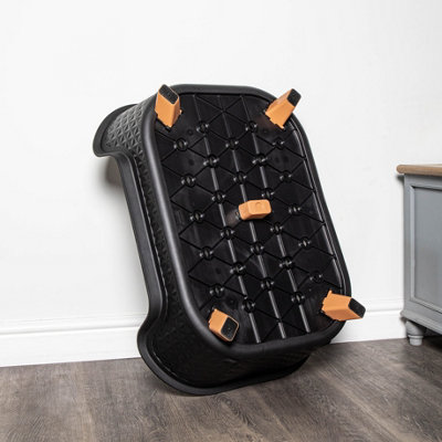 770 x 580 Black Plastic Raised Pet Basket with Legs - 7