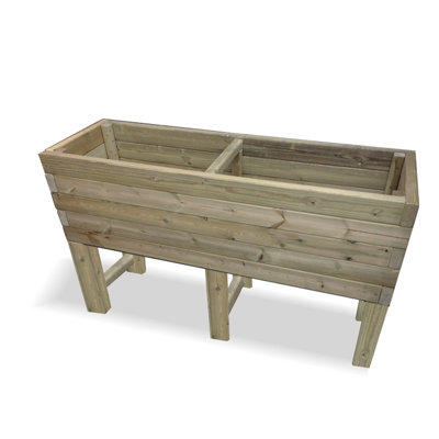 Churnet Valley Garden Furniture Ltd Raised Super Heavy Duty Veg Trough PlanterTimberL180 X W60 X H80 CmFully Assembled from B&Q