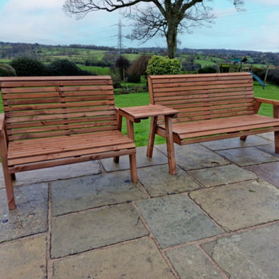 Churnet Valley Garden Furniture Ltd Valley 5 Seat Set 1X2B 1X3B Straight Tray from B&Q