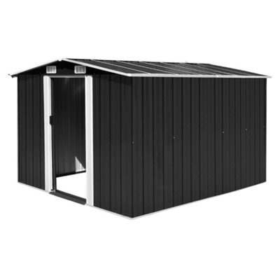 Berkfield Garden Shed 257X298X178 Cm Metal Anthracite