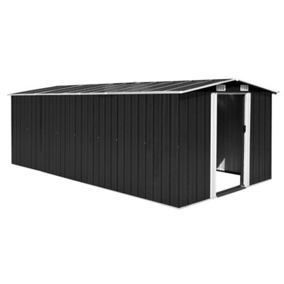 Berkfield Garden Shed 257X489X181 Cm Metal Anthracite