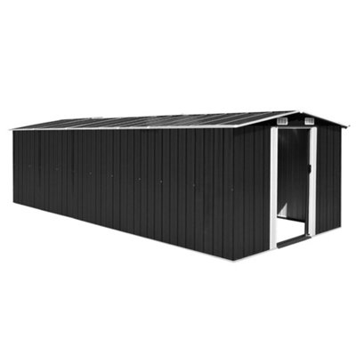 Berkfield Garden Shed 257X580X181 Cm Metal Anthracite