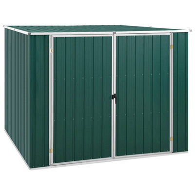 Berkfield Garden Shed Green 195X198X159 Cm Galvanised Steel