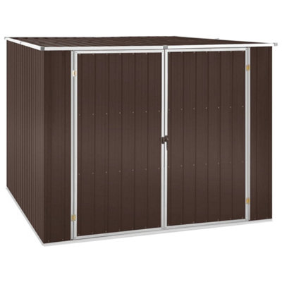 Berkfield Garden Shed Brown 195X198X159 Cm Galvanised Steel