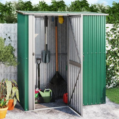 Berkfield Garden Bike Shed Green 180.5X97X209.5 Cm Galvanised Steel