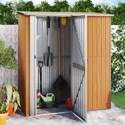 Berkfield Garden Bike Shed Brown 180.5X97X209.5 Cm Galvanised Steel