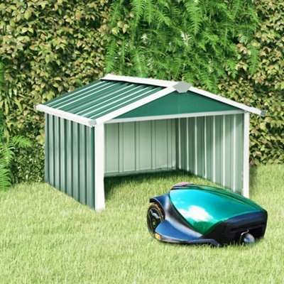 Berkfield Garden Robot Lawnmower Shed 92X97X63 Cm Galvanised Steel Green